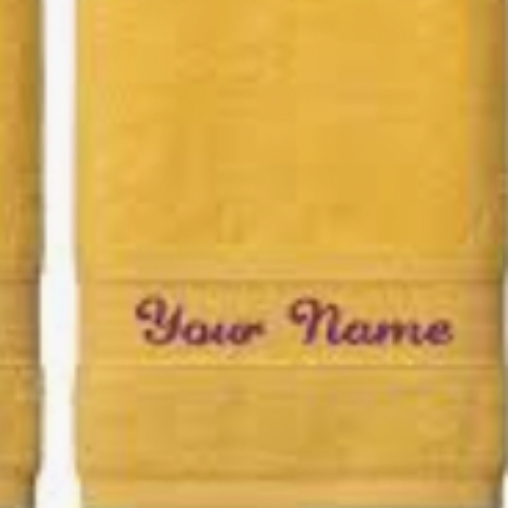 Embroidered names or messages